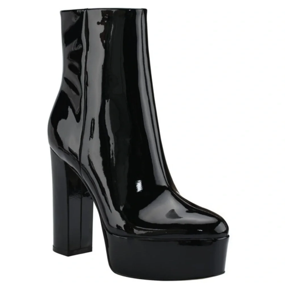 Marc Fisher Patent Leather Caled 2 Platform Bootie NIB 10